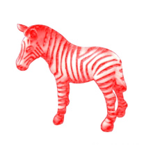 Figure de Zebra de Jouet Plastique, Figure de Zebra en Plastique